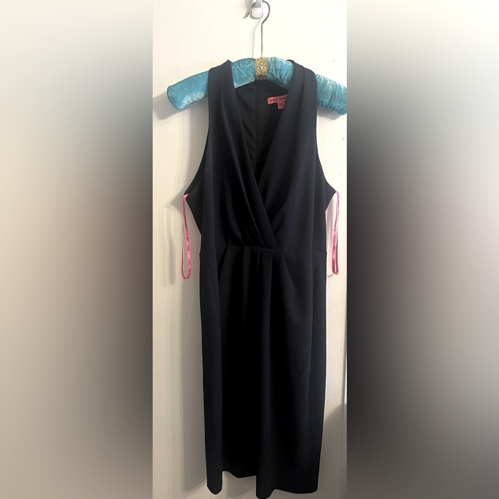 Gorgeous Betsey Johnson Navy Blue Fitted Dress, New Without Tags